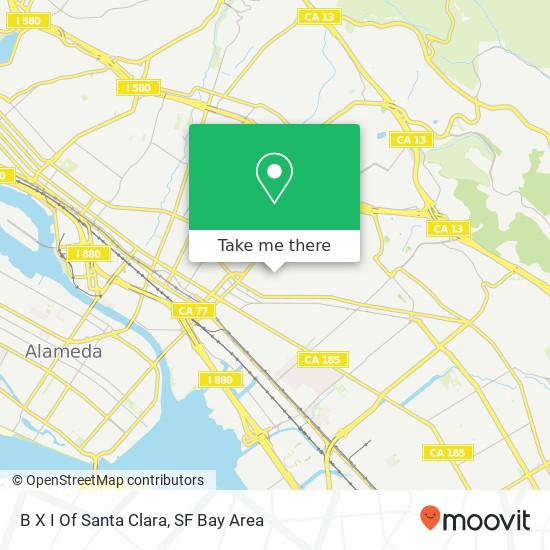 B X I Of Santa Clara map