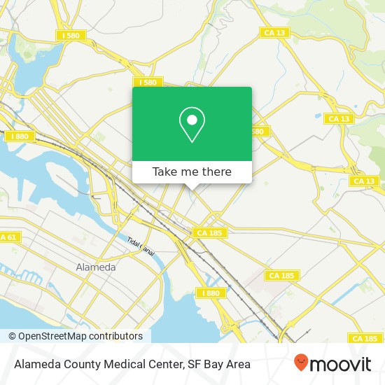 Alameda County Medical Center map