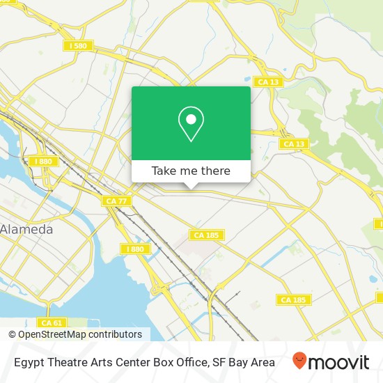 Mapa de Egypt Theatre Arts Center Box Office