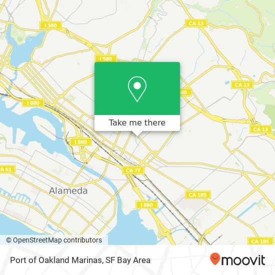 Mapa de Port of Oakland Marinas