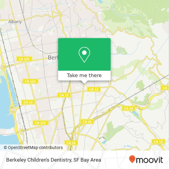 Berkeley Children's Dentistry map