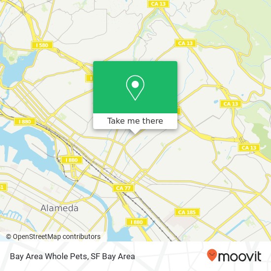 Bay Area Whole Pets map