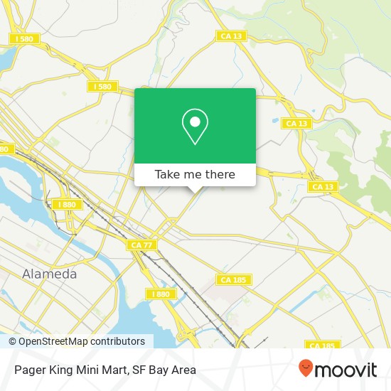 Mapa de Pager King Mini Mart