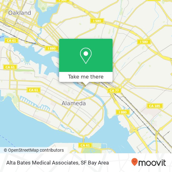 Mapa de Alta Bates Medical Associates