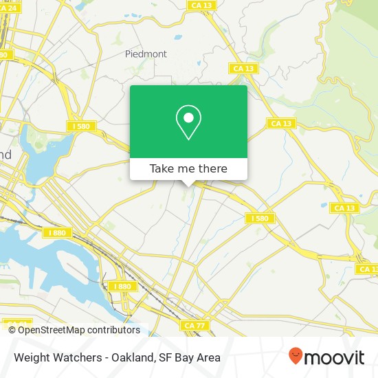 Weight Watchers - Oakland map