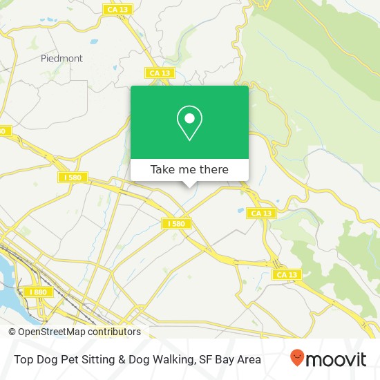 Mapa de Top Dog Pet Sitting & Dog Walking