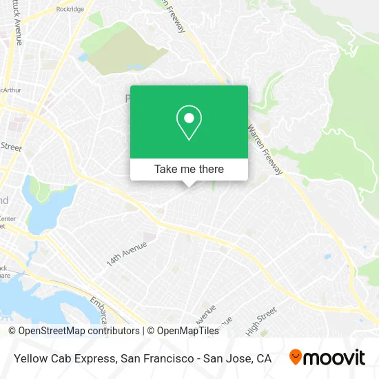Yellow Cab Express map