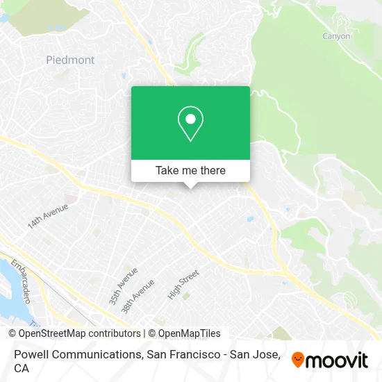 Powell Communications map