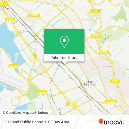 Oakland Public Schools map