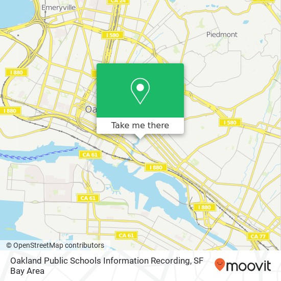 Oakland Public Schools Information Recording map