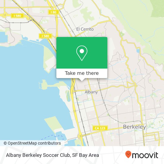 Mapa de Albany Berkeley Soccer Club