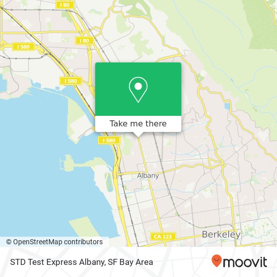 Mapa de STD Test Express Albany
