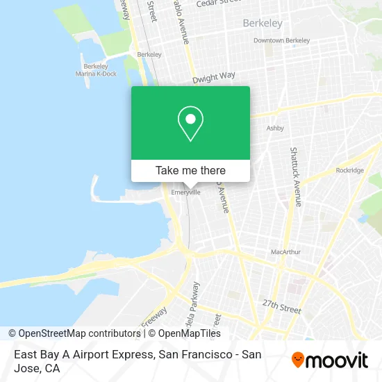 East Bay A Airport Express map