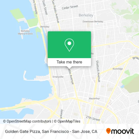 Golden Gate Pizza map