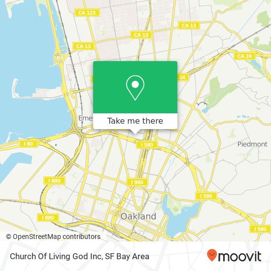 Church Of Living God Inc map