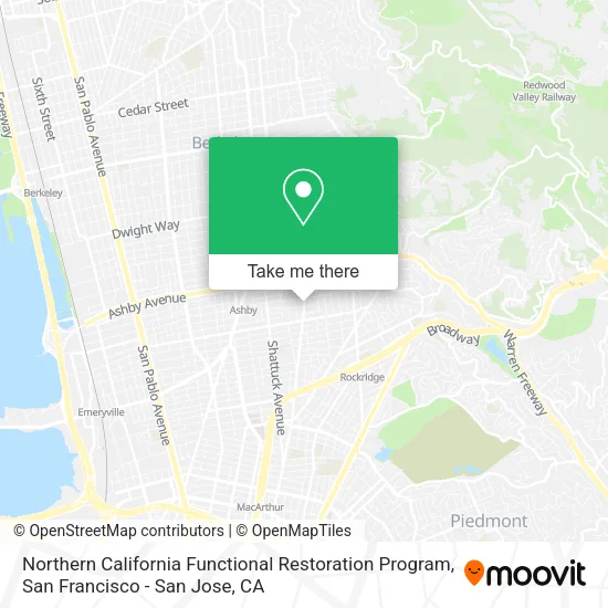 Mapa de Northern California Functional Restoration Program