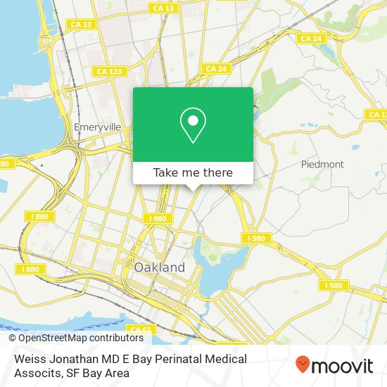 Mapa de Weiss Jonathan MD E Bay Perinatal Medical Associts