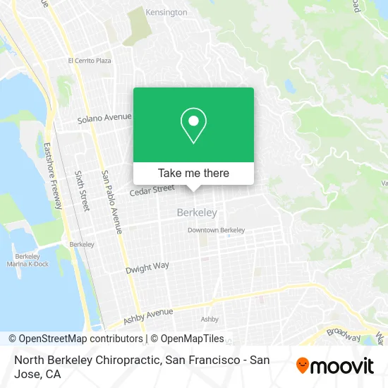 North Berkeley Chiropractic map