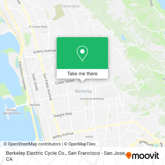 Mapa de Berkeley Electric Cycle Co.