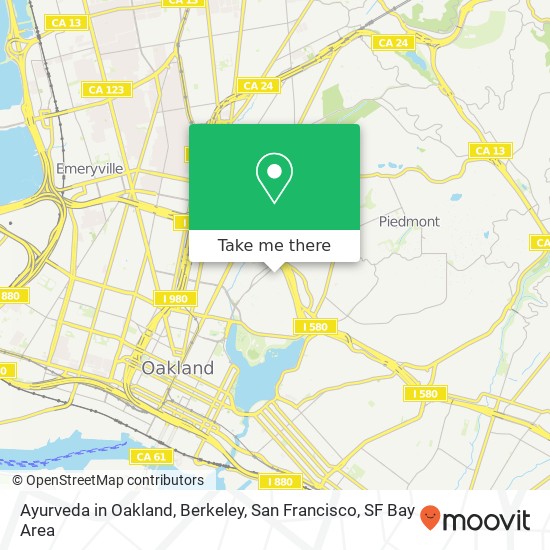 Ayurveda in Oakland, Berkeley, San Francisco map