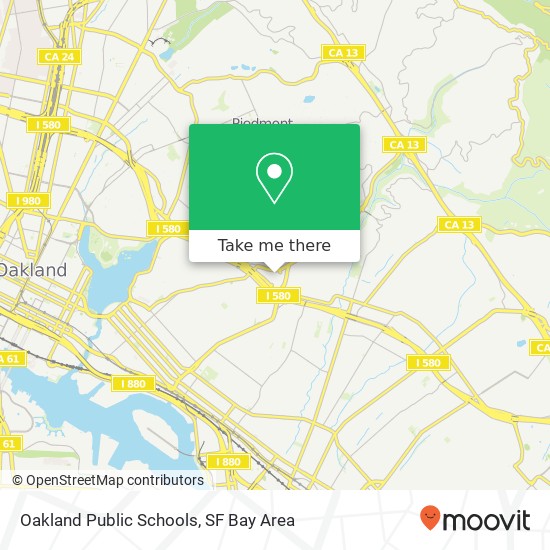 Mapa de Oakland Public Schools