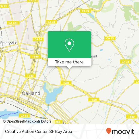 Creative Action Center map