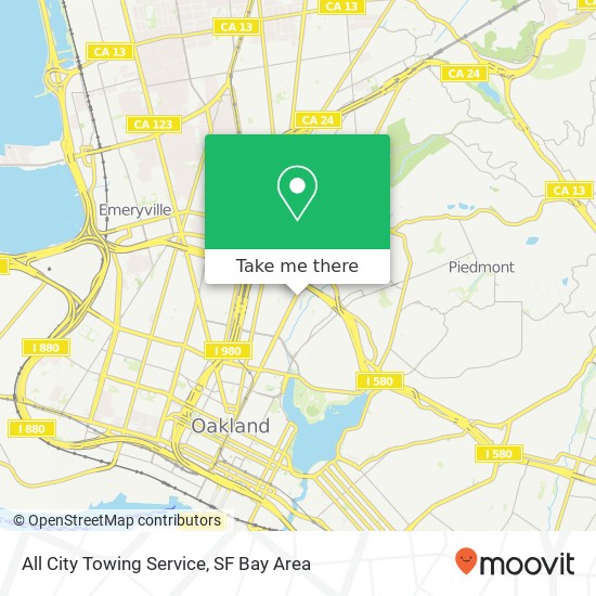 Mapa de All City Towing Service