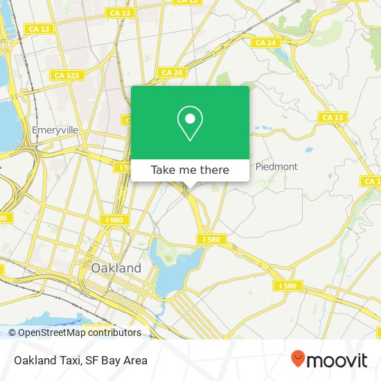 Mapa de Oakland Taxi