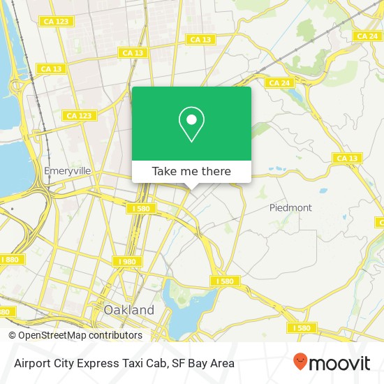 Airport City Express Taxi Cab map