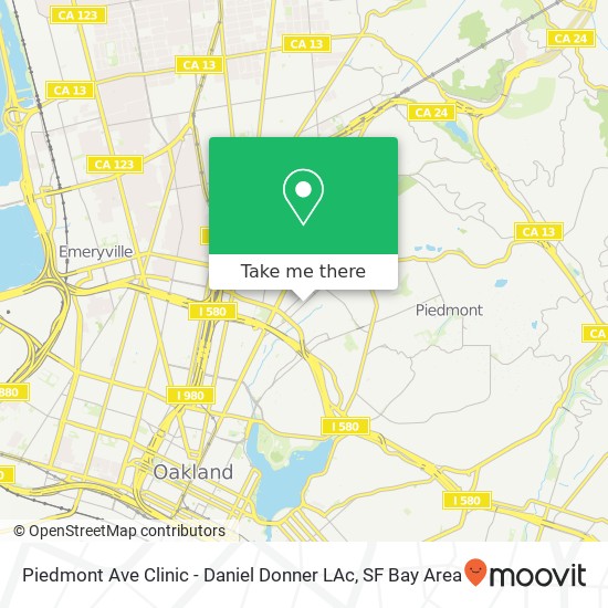 Piedmont Ave Clinic - Daniel Donner LAc map