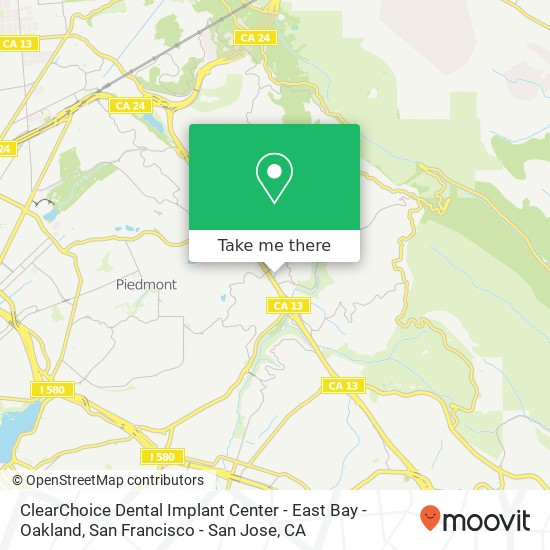 Mapa de ClearChoice Dental Implant Center - East Bay - Oakland