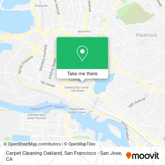 Mapa de Carpet Cleaning Oakland
