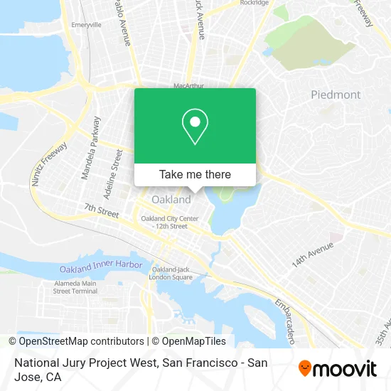 Mapa de National Jury Project West