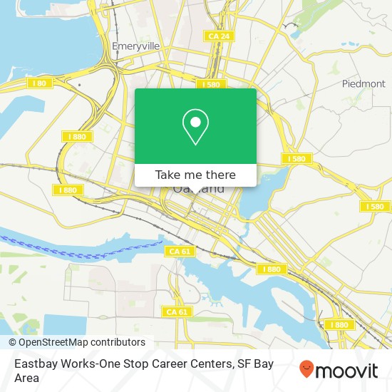 Eastbay Works-One Stop Career Centers map