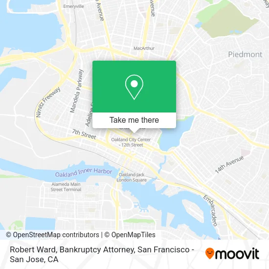 Robert Ward, Bankruptcy Attorney map