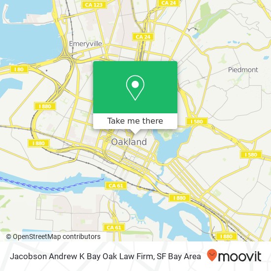 Mapa de Jacobson Andrew K Bay Oak Law Firm
