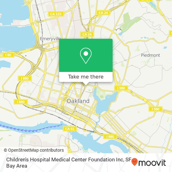 Mapa de Children's Hospital Medical Center Foundation Inc