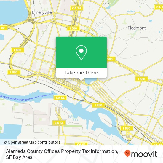 Mapa de Alameda County Offices Property Tax Information