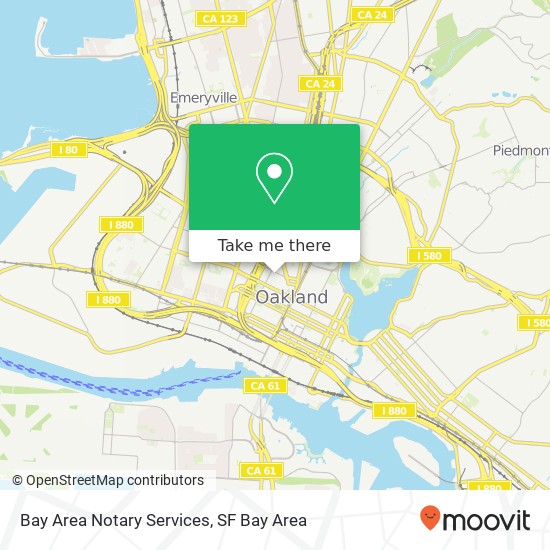 Bay Area Notary Services map