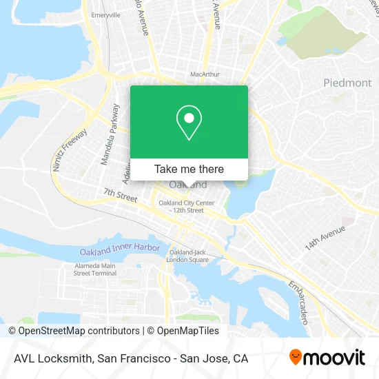 AVL Locksmith map