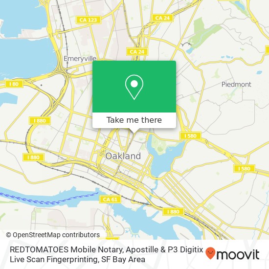 Mapa de REDTOMATOES Mobile Notary, Apostille & P3 Digitix Live Scan Fingerprinting