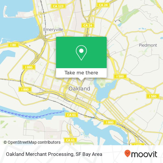 Oakland Merchant Processing map