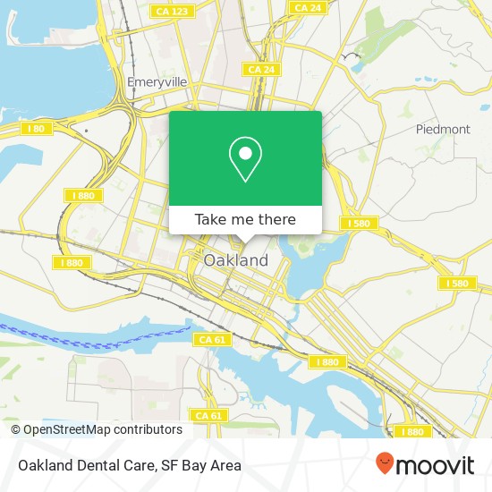 Oakland Dental Care map