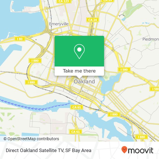 Direct Oakland Satellite TV map