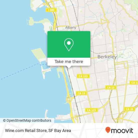Mapa de Wine.com Retail Store