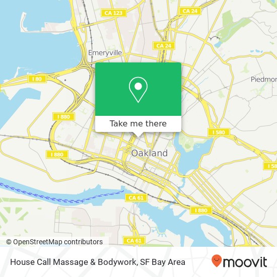 House Call Massage & Bodywork map