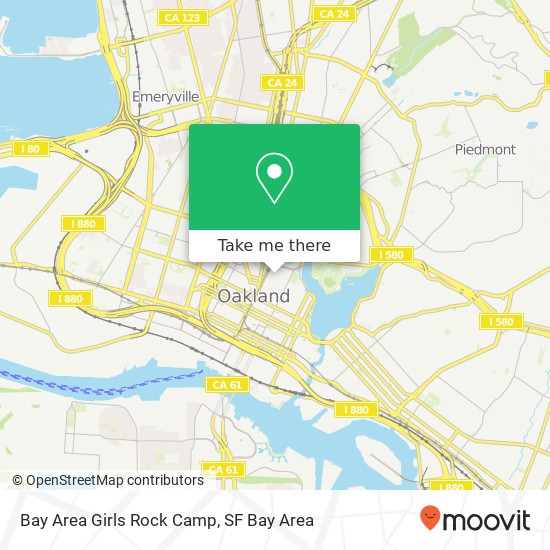 Mapa de Bay Area Girls Rock Camp