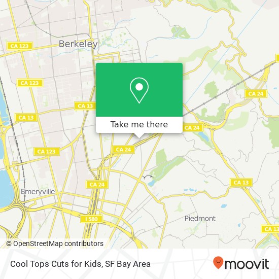 Cool Tops Cuts for Kids map