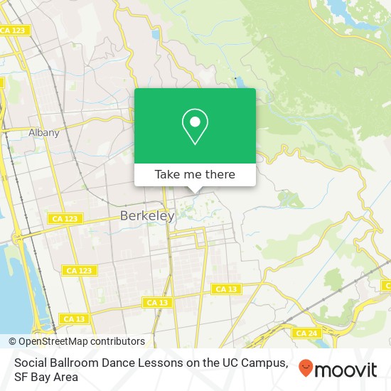 Social Ballroom Dance Lessons on the UC Campus map