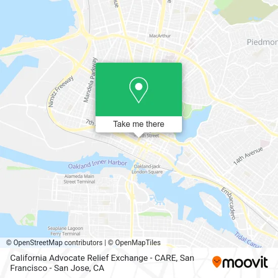 Mapa de California Advocate Relief Exchange - CARE